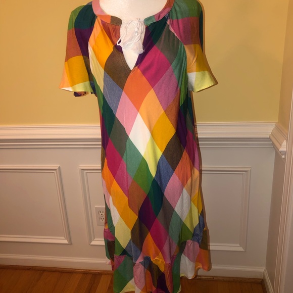 Multicolored plaid dress - Picture 2 of 4